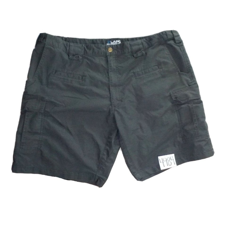 LAPG Elite Shorts 10 Pocket Cargo Gusseted Expanda Waist Black Mens Size 44 x 9